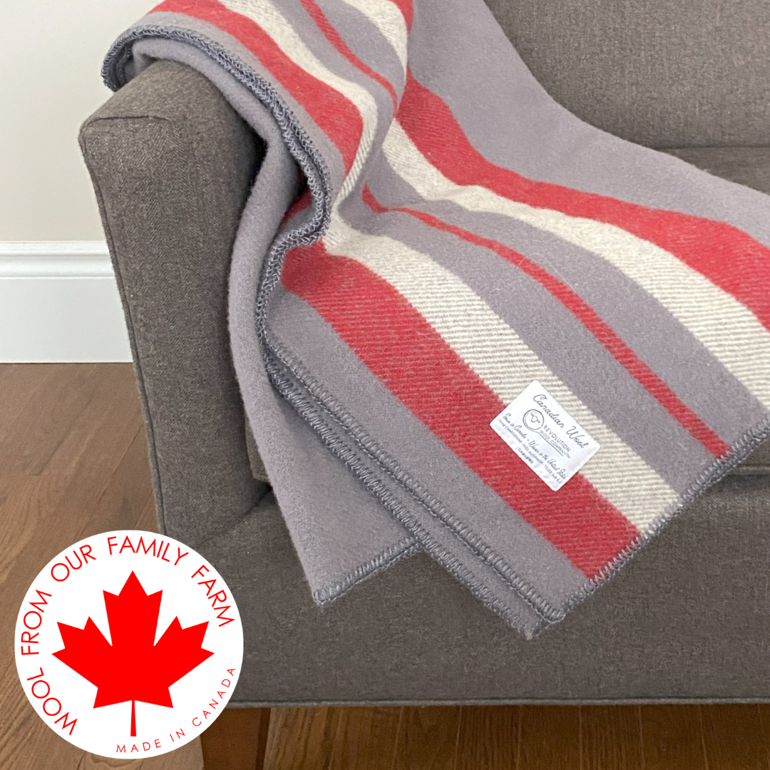 Canadian Wool Blanket - Colours of Canada Collection