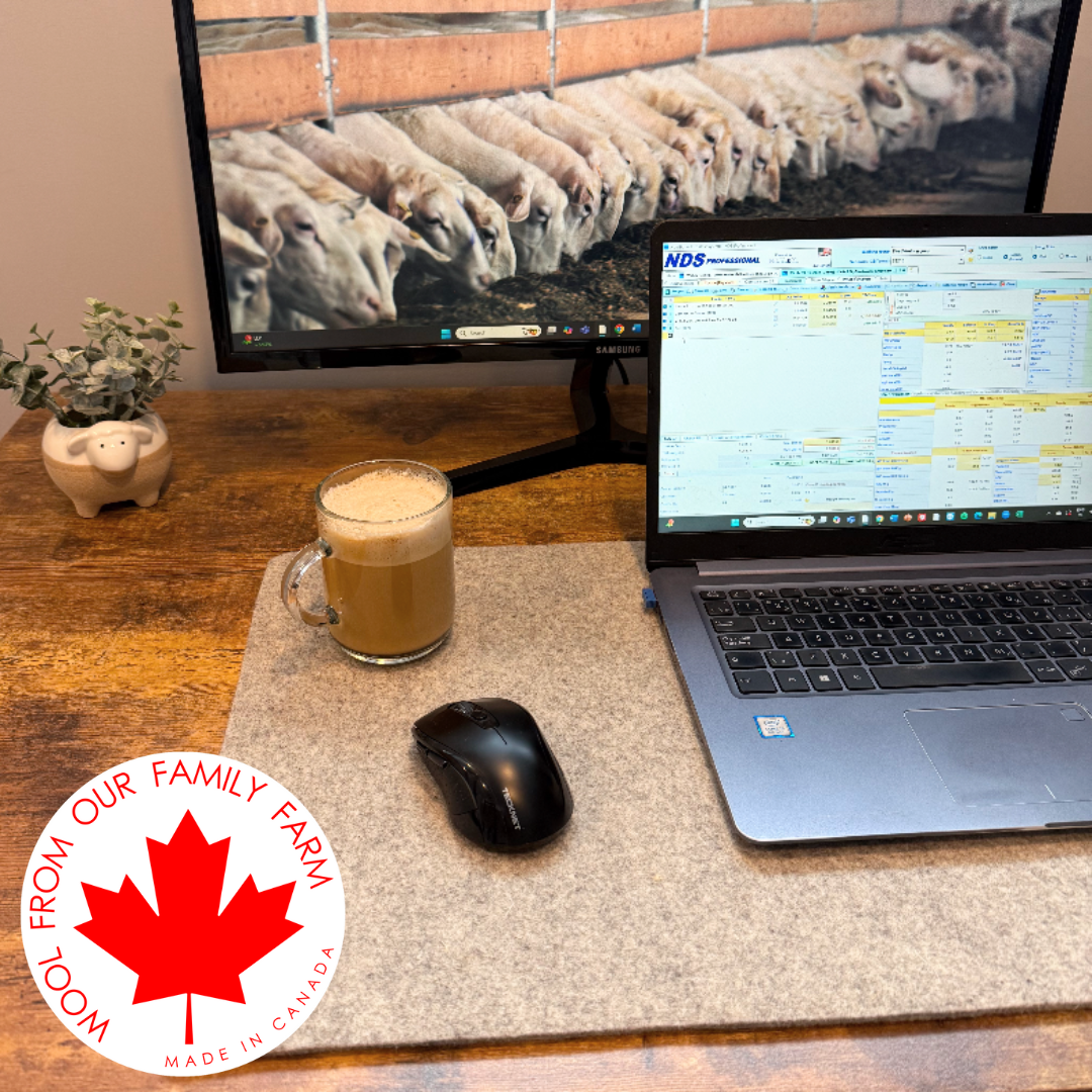 Computer Table Mat Rumput Wool Felt Computer Desk Mat – Premium Natural Comfort for Your ...