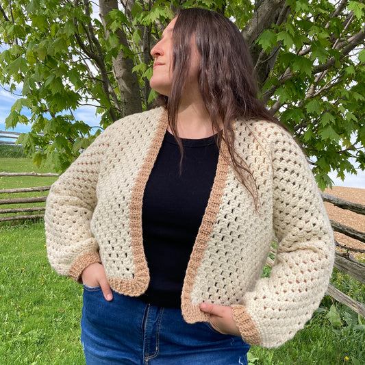 The Homestead Hexagon Cardigan Crochet PATTERN