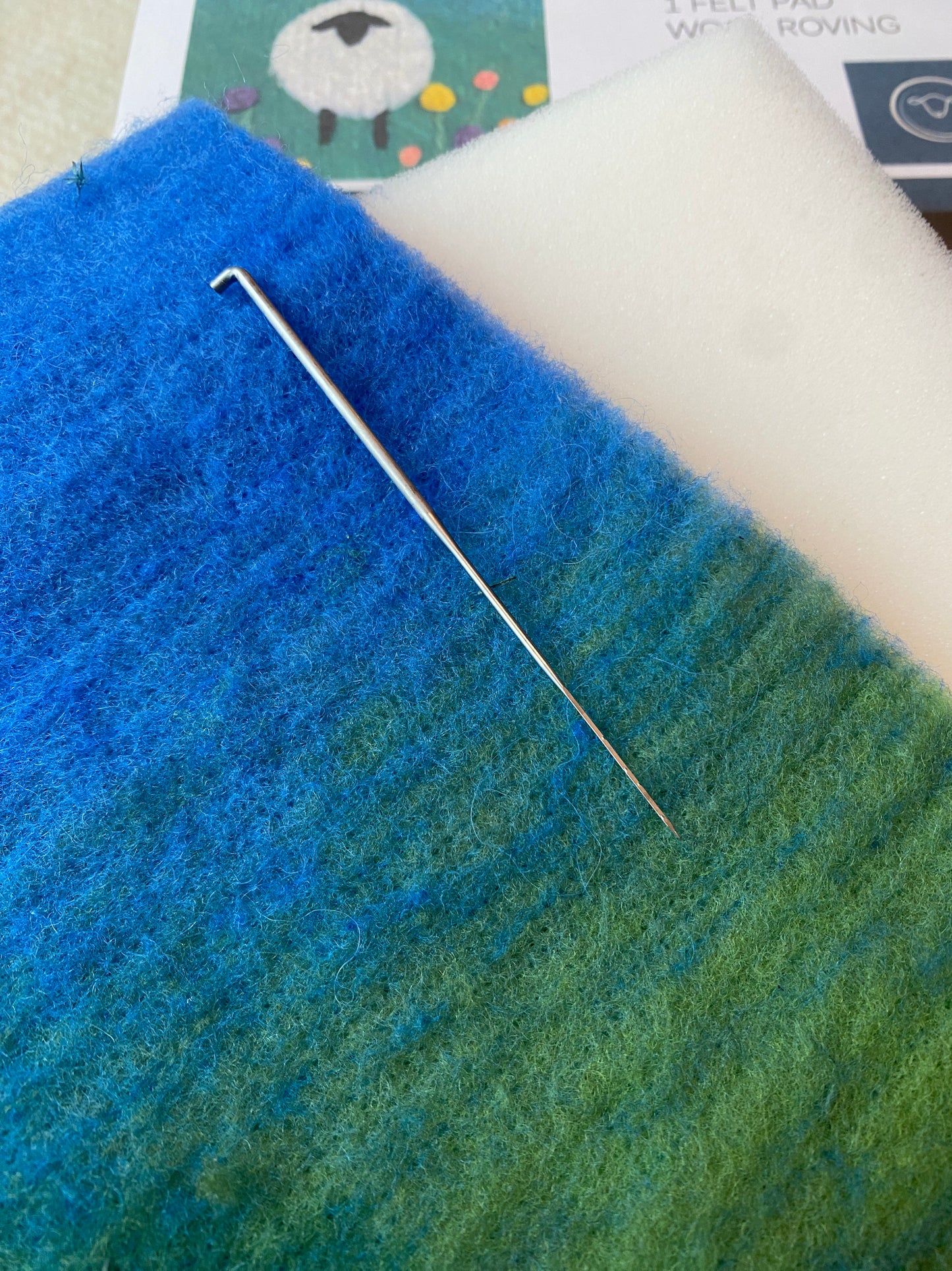 Needle Felting Kit: 2D Picture Sheep, Bee or Birch Scene