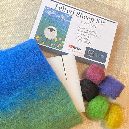 Needle Felting Kit: 2D Picture Sheep, Bee or Birch Scene