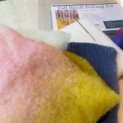 Needle Felting Kit: 2D Picture Sheep, Bee or Birch Scene