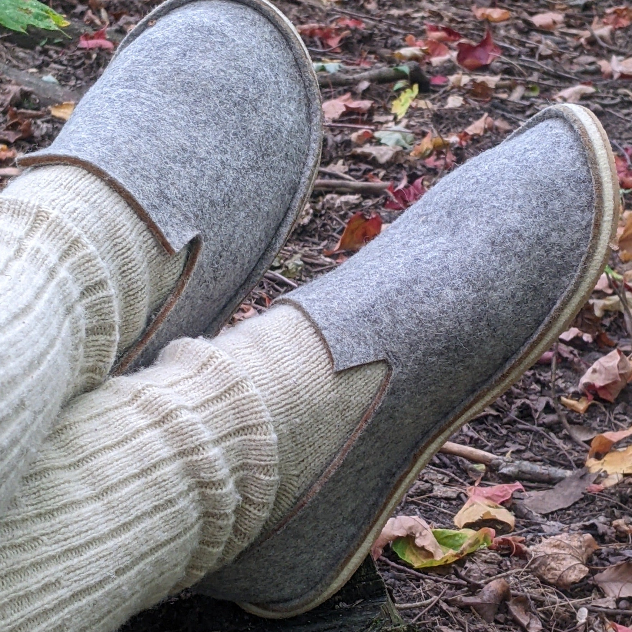 Mens felted best sale wool slippers