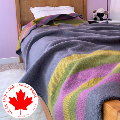 Canadian Wool Blanket - Colours of Canada Collection